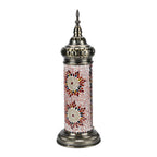 Handgemachte Marokkanische Mosaik-Stehlampe Farbiger Glasmosaik-Schirm auf bronzener Basis,Orientalisches Design, Größe: 20,5x20,5x59cm
