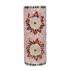 Handgemachte Marokkanische Mosaik-Stehlampe Farbiger Glasmosaik-Schirm auf bronzener Basis,Orientalisches Design, Größe: 20,5x20,5x59cm