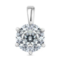 100 Facetten Moissanit Anhänger 925 Silber rhodiniert ca. 1.01 ct