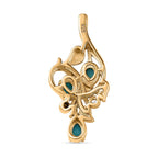 Sleeping Beauty Türkis, Weißer Zirkon Anhänger 925 Silber Gelbgold Vermeil ca. 0,45 ct.