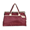 Elegante Nylon-Reisetasche mit Großem Stauraum, Größe: 48 x 22 x 29 cm, Burgunderrot