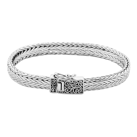 Royal Bali Kollektion - Tulang Naga Armband, 925 Silber, ca. 19 cm ca. 32,28g