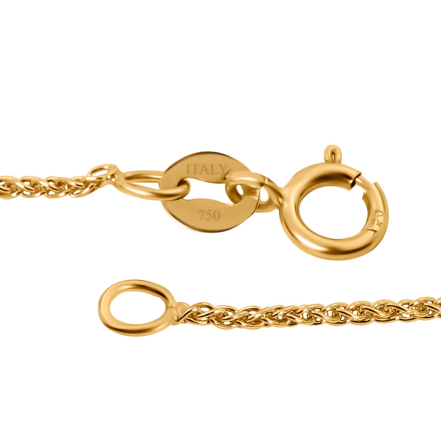 Spigakette, ca. 45 cm, 750 Gelbgold ca. 2,40g