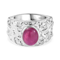 Afrikanischer Rubin (Fissure gefüllt) Ring 925 Silber (Größe 20.00) ca. 2,95 ct