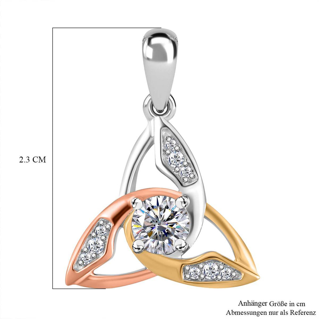 Moissanit Anhänger, 925 Silber  ca. 0.55 ct