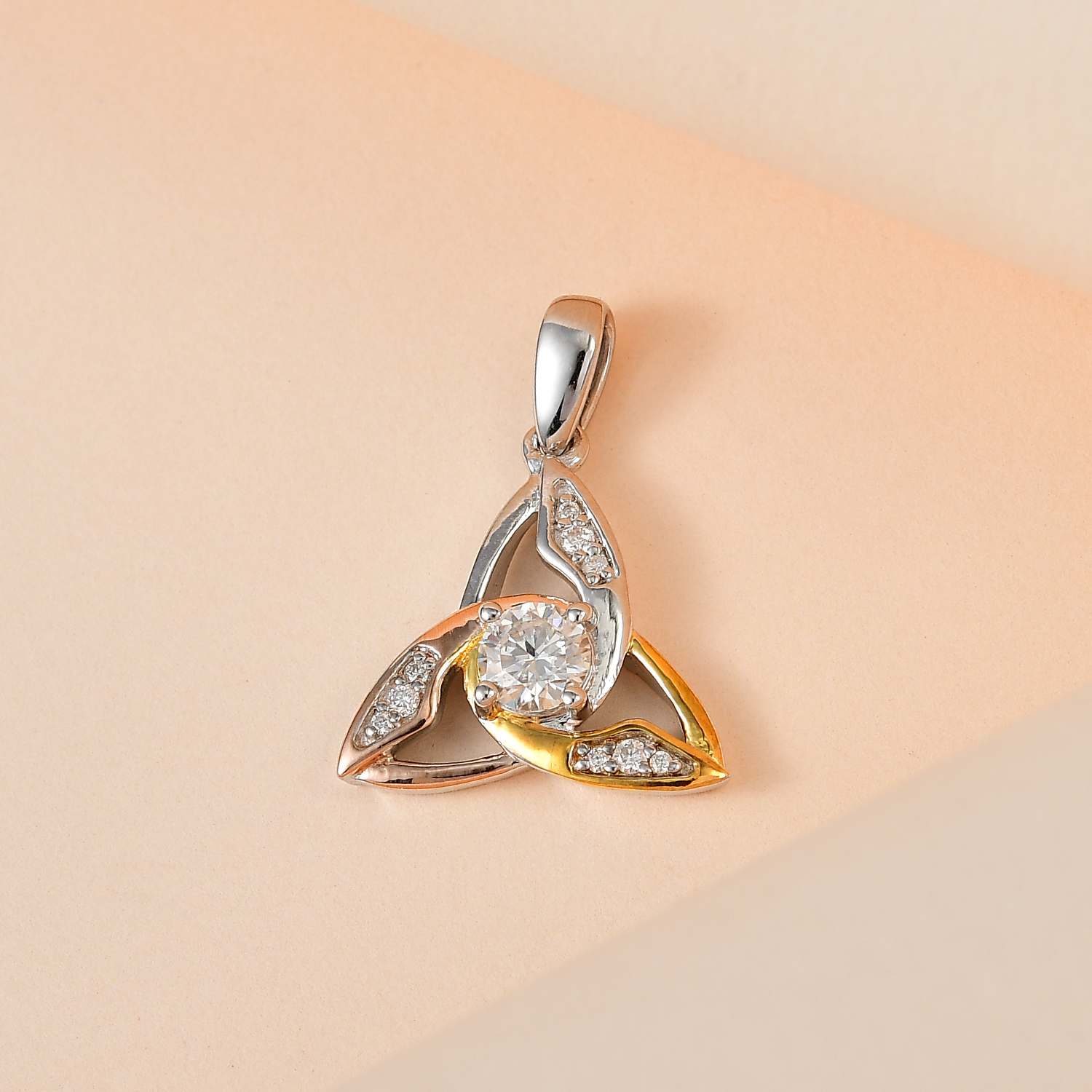 Moissanit Anhänger, 925 Silber  ca. 0.55 ct