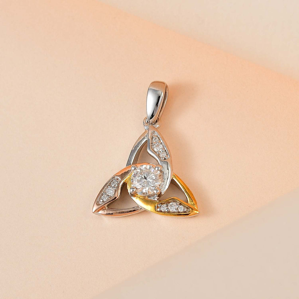 Moissanit Anhänger, 925 Silber  ca. 0.55 ct