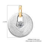 Moissanit Anhänger 925 Silber Zweifarbige Beschichtung ca. 0,44 ct.