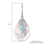 Royal Bali - Sleeping Beauty Türkis, Perlmutt Ohrringe 925 Silber