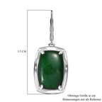 Grüne Aventurin Ohrringe, Edelstahl, ca. 15.98 ct