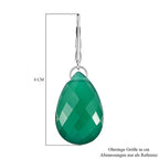 Verde Onyx Ohrringe 925 Silber platiniert ca. 27.80 ct