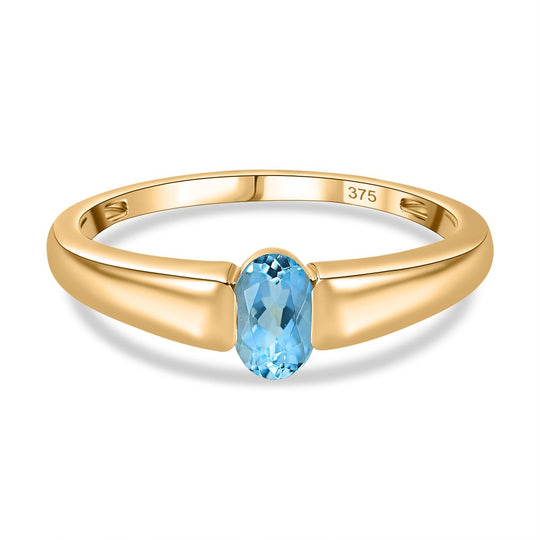 AA Santamaria Aquamarin Ring 375 Gold (Größe 20.00) ca. 0,45 ct