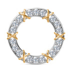Moissanit Anhänger 925 Silber Zweifarbige Beschichtung ca. 1,91 ct.