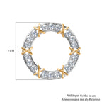 Moissanit Anhänger 925 Silber Zweifarbige Beschichtung ca. 1,91 ct.