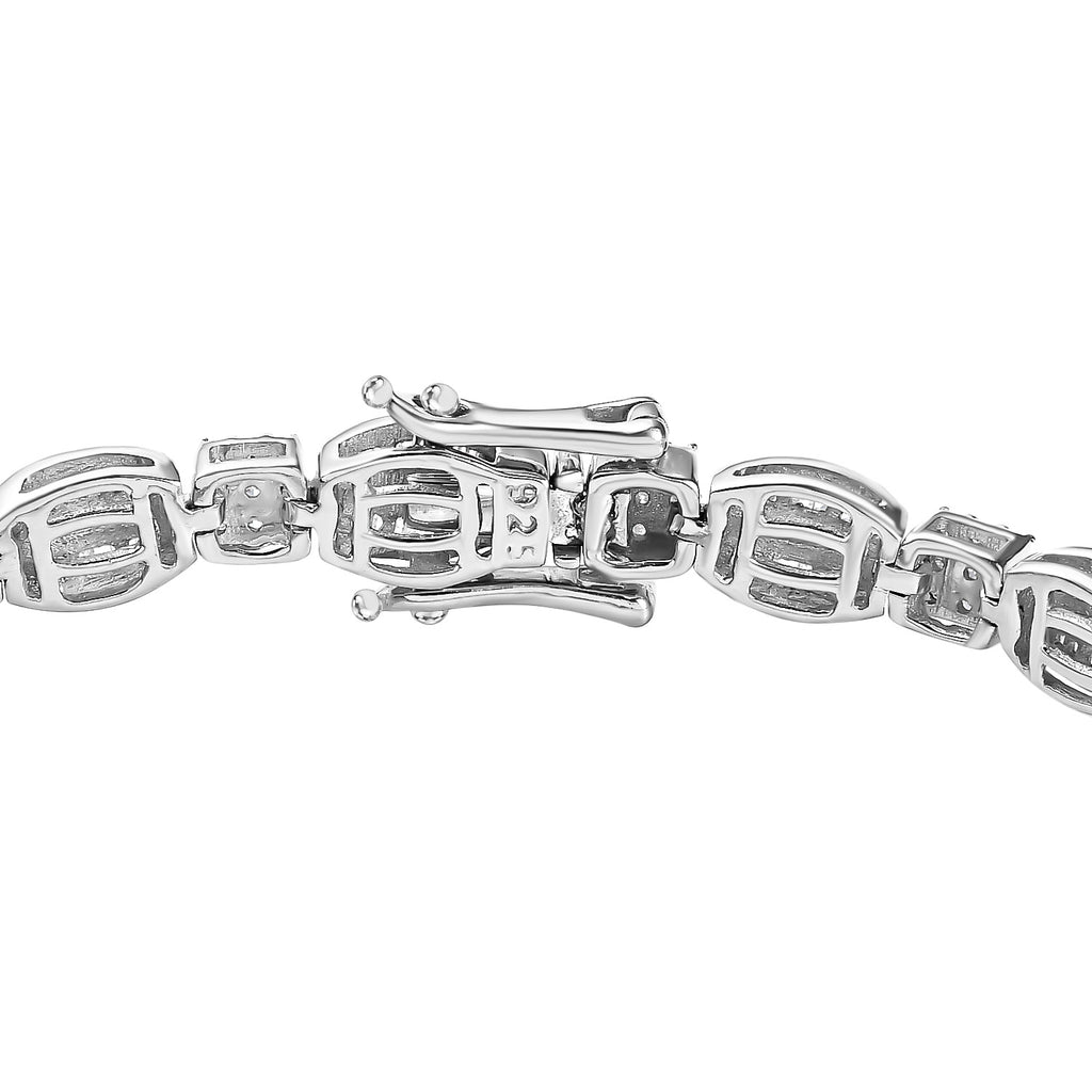 Weißer Diamant Armband ca. 19 cm 925 Silber platiniert ca. 1.50 ct