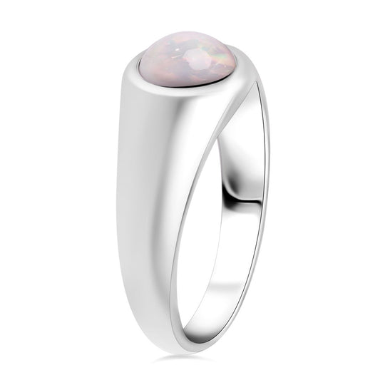 Royal Bali - AA Natürlicher, äthiopischer Welo Opal Ring 925 Silber (Größe 18.00) ca. 1.20 ct