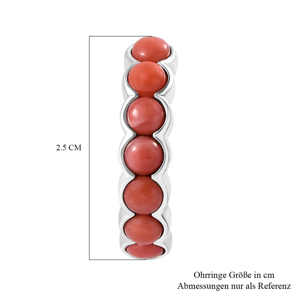 AAA Oregon Sonnenaufgang Pfirsich Opal Ohrringe 925 Silber platiniert ca. 2,18 ct.