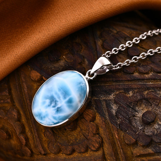 AA Larimar Anhänger 925 Silber ca. 21,99 ct.