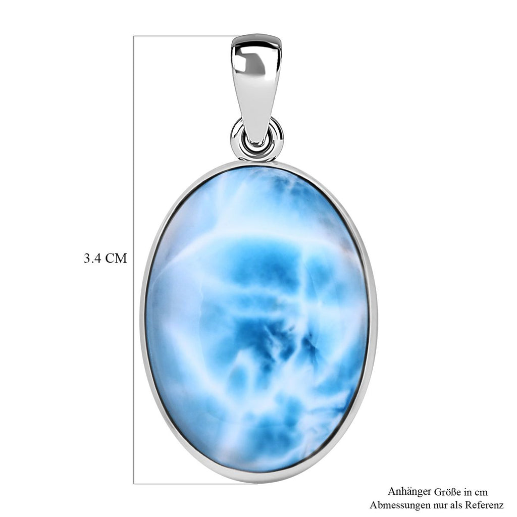 AA Larimar Anhänger 925 Silber ca. 21,99 ct.