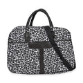 Reisetasche, weiß, Leopardenmuster