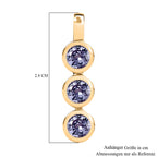 Labor erstellt Alexandrit Anhänger 925 Silber Gelbgold Vermeil ca. 2,01 ct.