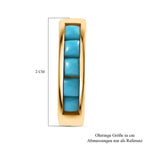 AA Sleeping Beauty Türkis Ohrringe 925 Silber Gelbgold Vermeil ca. 1,26 ct.