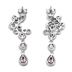 GP Celestial Dream Kollektion - Afrikanischer Amethyst, Himmelblauer Topas Ohrringe, 925 Silber platiniert ca. 4.96 ct