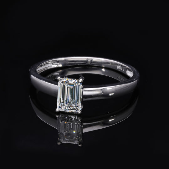 LUXURIANT DIAMOND - Signature Collection IGI zertifiziert Lab Grown Diamant VS-EF Ring, 950 Platin (Größe 20.00) ca. 1.00 ct
