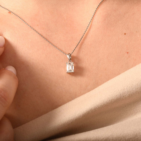 LUXURIANT DIAMOND - Lab Grown Diamant VS-EF SGL zertifiziert Anhänger, 585 Weißgold ca. 1.00 ct