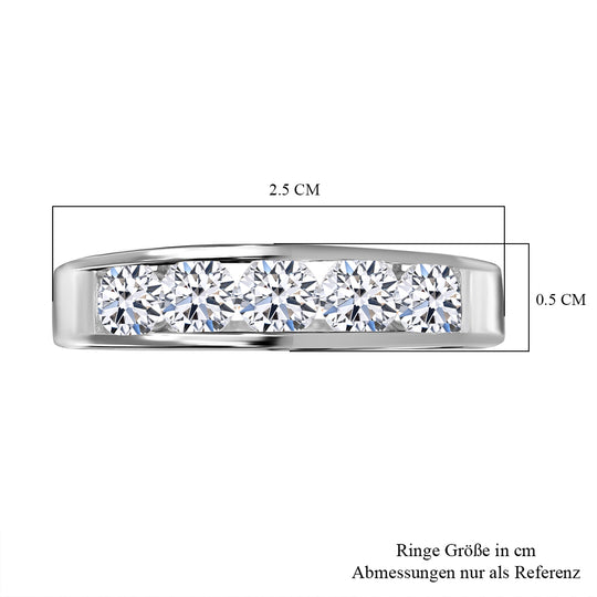 Lab grown Diamant VS Ring, IGI Zertifiziert, 950 Platin (Größe 20.00) ca. 1.60 ct