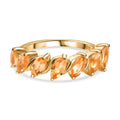 Citrin Ring 925 Silber Gelbgold Vermeil (Größe 17.00) ca. 1,51 ct