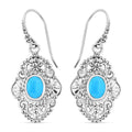Royal Bali Kollektion- Sleeping Beauty Türkis Ohrringe - 2,28 ct.