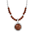Gold Sandstein Halskette, 50 cm - 43,65 ct.