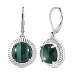 Malachit Ohrringe Messing ca. 10.09 ct