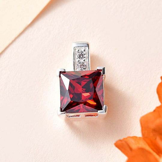 LUSTRO STELLA - Rosa Zirkonia Anhänger 925 Silber