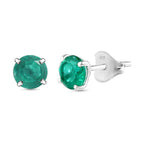 Smaragd-Triplette-Quarz Ohrringe 925 Silber ca. 1,97 ct.
