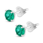Smaragd-Triplette-Quarz Ohrringe 925 Silber ca. 1,97 ct.