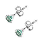 Smaragd-Triplette-Quarz Ohrringe 925 Silber ca. 1,97 ct.