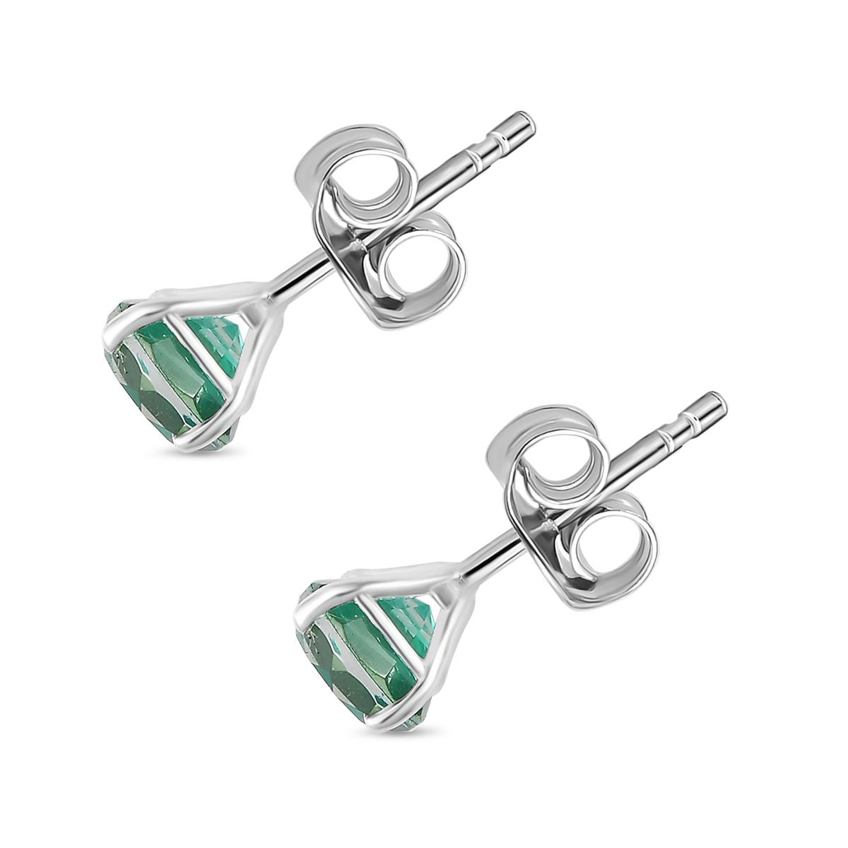 Smaragd-Triplette-Quarz Ohrringe 925 Silber ca. 1,97 ct.