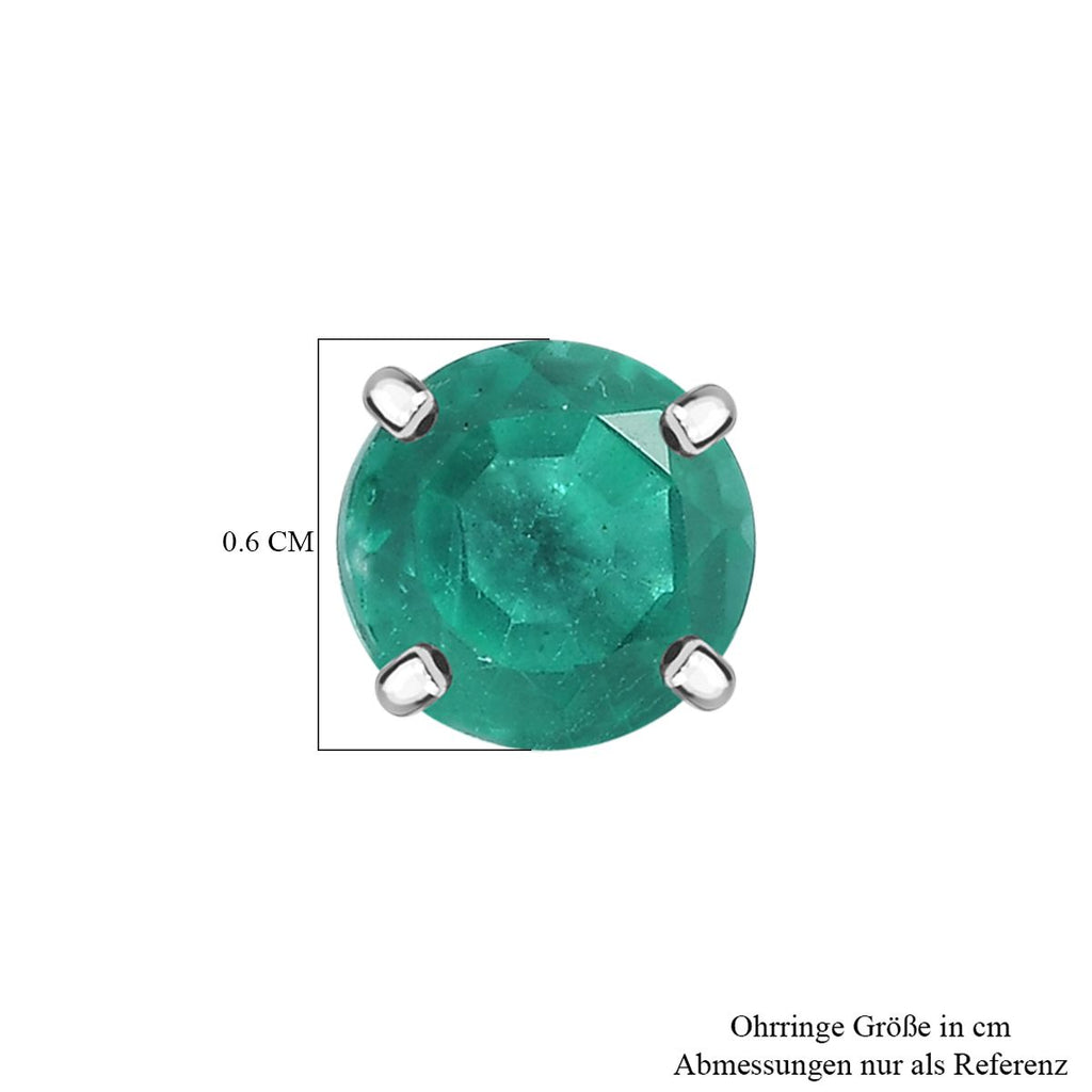 Smaragd-Triplette-Quarz Ohrringe 925 Silber ca. 1,97 ct.