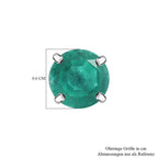 Smaragd-Triplette-Quarz Ohrringe 925 Silber ca. 1,97 ct.