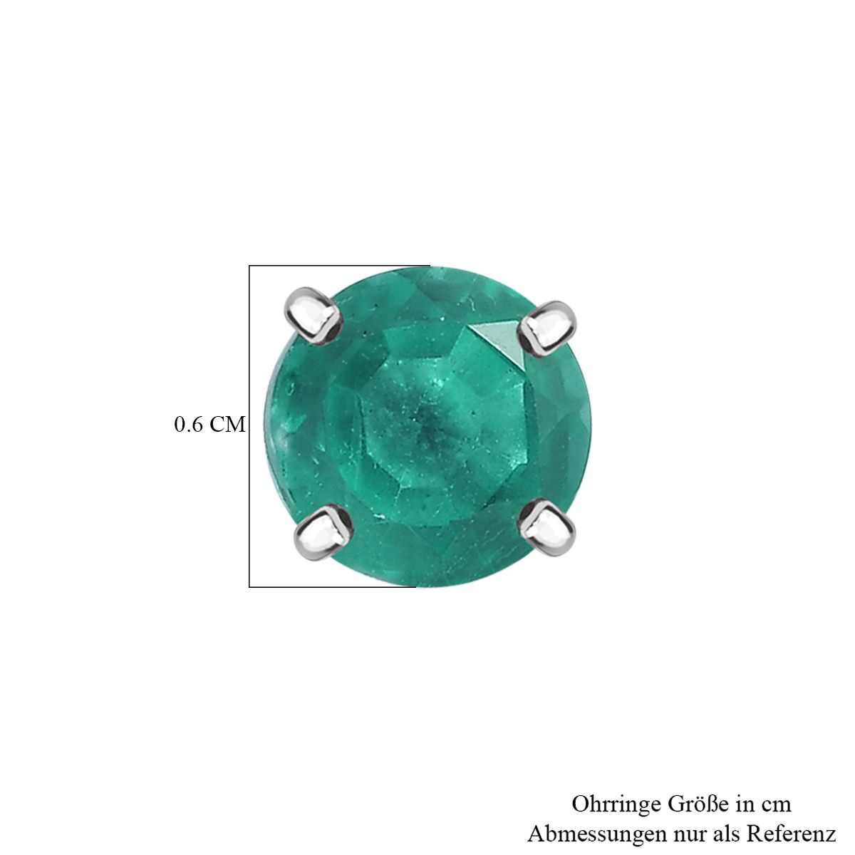 Smaragd-Triplette-Quarz Ohrringe 925 Silber ca. 1,97 ct.