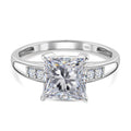 LUSTRO STELLA - Weißer Zirkonia Ring, 925 Silber, (Größe 20.00)