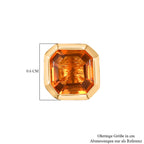 Salamanca Feueropal Ohrringe 925 Silber Gelbgold Vermeil ca. 0.83 ct