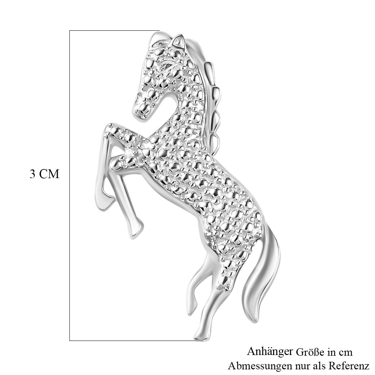 Weißer Diamant Anhänger 925 Silber platiniert ca.