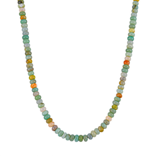 Imperial Jaspis Halskette, 45+5cm, Edelstahl - 200 ct.
