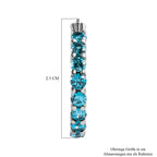 Aqua Zirkonia Ohrringe  Edelstahl ca. 5.12 ct