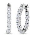 Weißer Zirkonia Ohrringe  Edelstahl ca. 5.62 ct