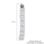Weißer Zirkonia Ohrringe  Edelstahl ca. 5.62 ct