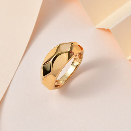 925 Silber Gelbgold VermeilRing (Größe 19.00) ca. 5,56g